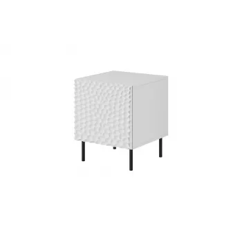 Naktsgaldiņu komplekts Cama Meble HOLE — 2 gab., 44×40,5×53,5 cm, balts matēts, MDF/skaidu plātne, 16 mm rāmis
