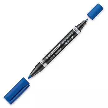 Pastāvīgais marķieris Staedtler Lumocolor Duo Fine/Bullet Tip zils