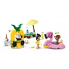 Konstrukciju rotaļlieta LEGO Friends komplekts 42658 Baseina ballīte ar vienradzi un flamingo, tēli un aksesuāri