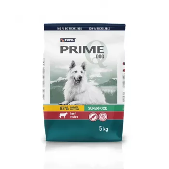PUPIL Prime bagāta ar liellopu gaļu un dārzeņiem - sausā suņu barība - 5kg