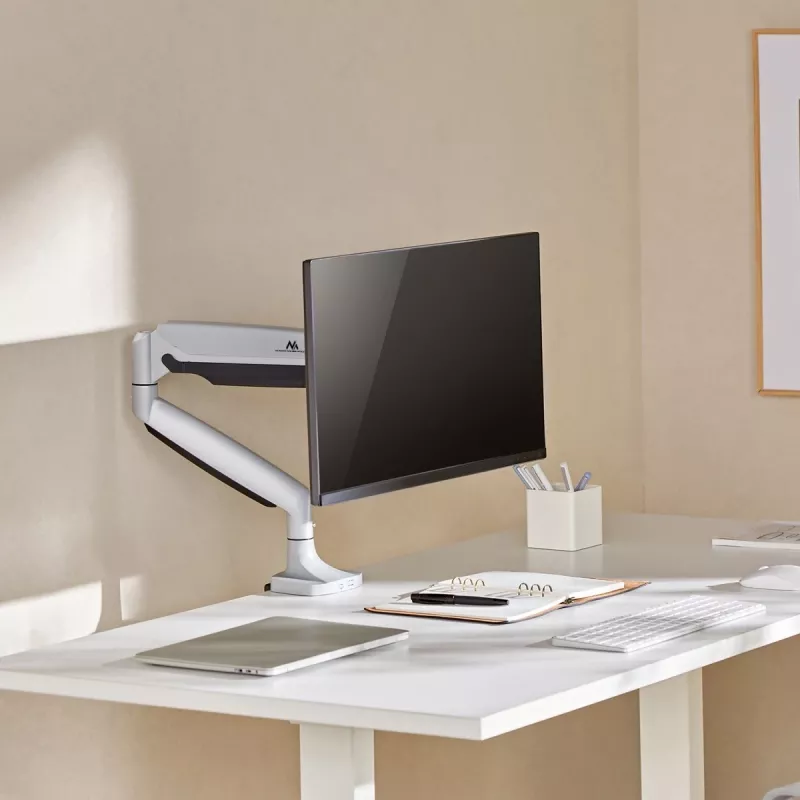 Monitora stiprinājums MACLEAN MC-969 divu sviru ar gāzes atsperi 17–45 collu ekrāniem, maks. slodze 16 kg
