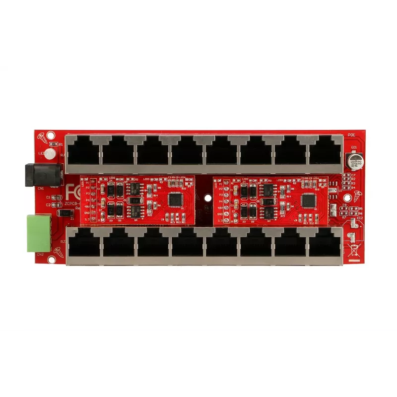 Extralink Gigabit PoE inžektors 8 portu aktīvais, 8 porti Gigabit 802.3at/af, režīms A