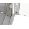 19 collu 32U LANBERG stāvošais rack skapis 600×800 mm pelēks ar stikla durvīm un LCD (plakanais iepakojums)
