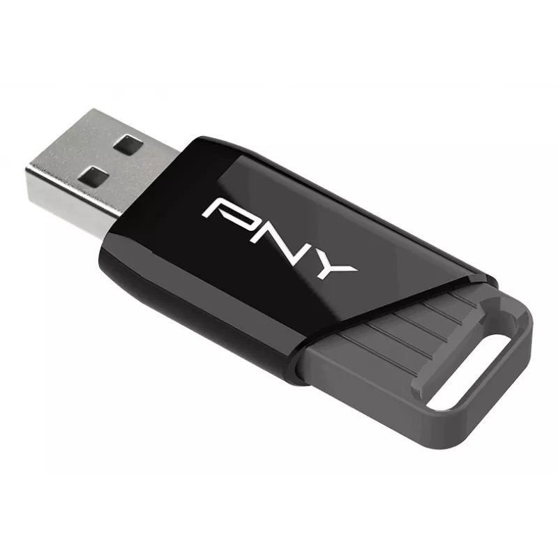 PNY Attaché X, 32 GB, USB Type-A, 3.2 Gen 1 (3.1 Gen 1), 130 MB/s, Dia, melna