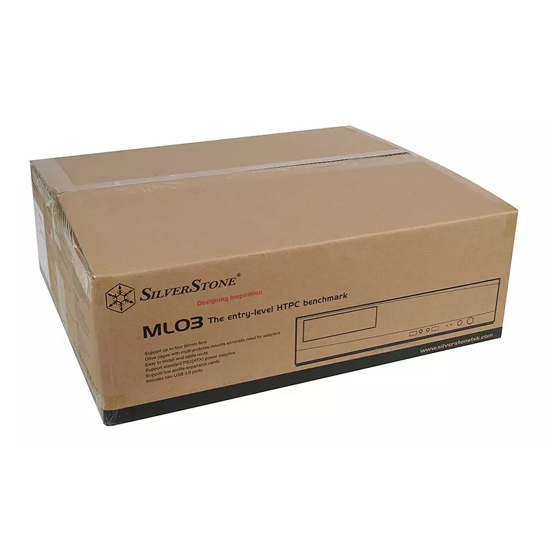 SilverStone MILO ML03 - Galda dators - Mikro-ATX - bez barošanas bloka (ATX / PS/2) - Melns - USB/Audio (SST-ML03B-R)