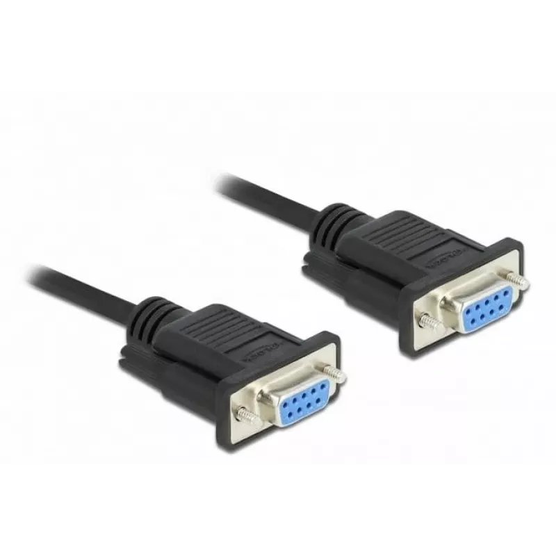 Seriālais kabelis DeLOCK 86604 melns 10 m RS-232 Sub-D9
