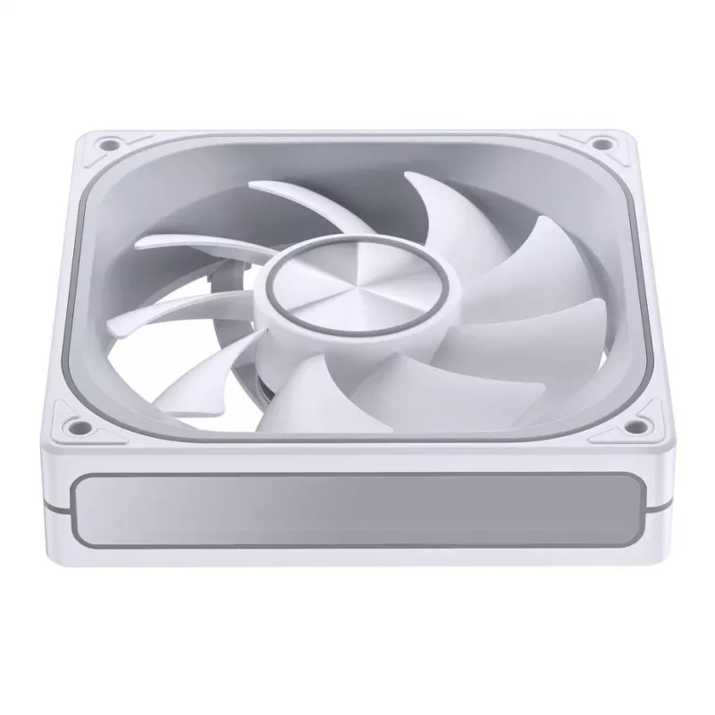 120 mm PWM ARGB dzesēšanas ventilators Jonsbo ZA-120 balts — modelis ZA-120W, PWM vadība, ARGB apgaismojums