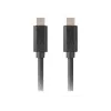 USB C uz USB C kabelis LANBERG CA-CMCM-32CU-0010-BK — USB 3.2 Gen 2, 1 m, melns, 100 W uzlāde, 4K video
