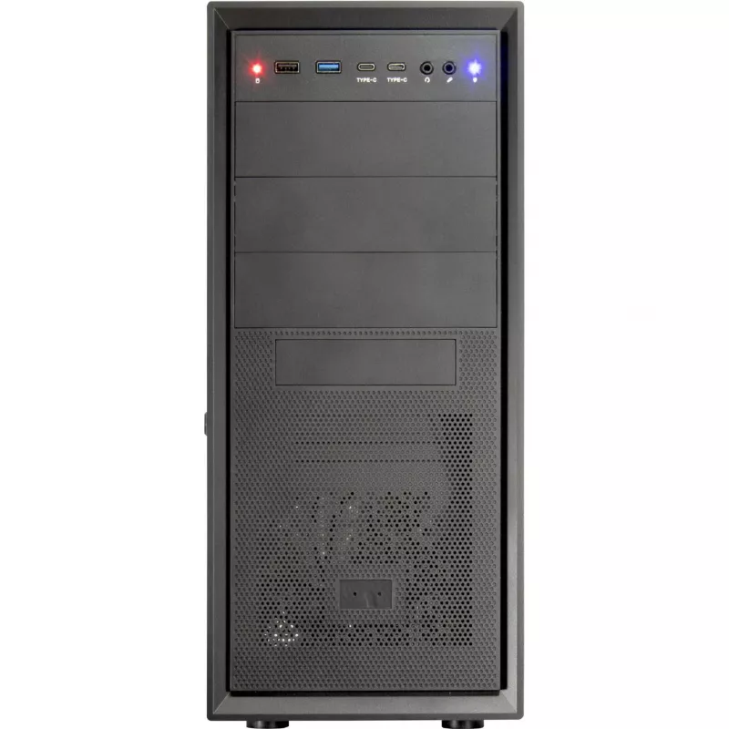 Datora korpuss Inter-Tech ATX IT-8862 Plaid, melnā krāsā