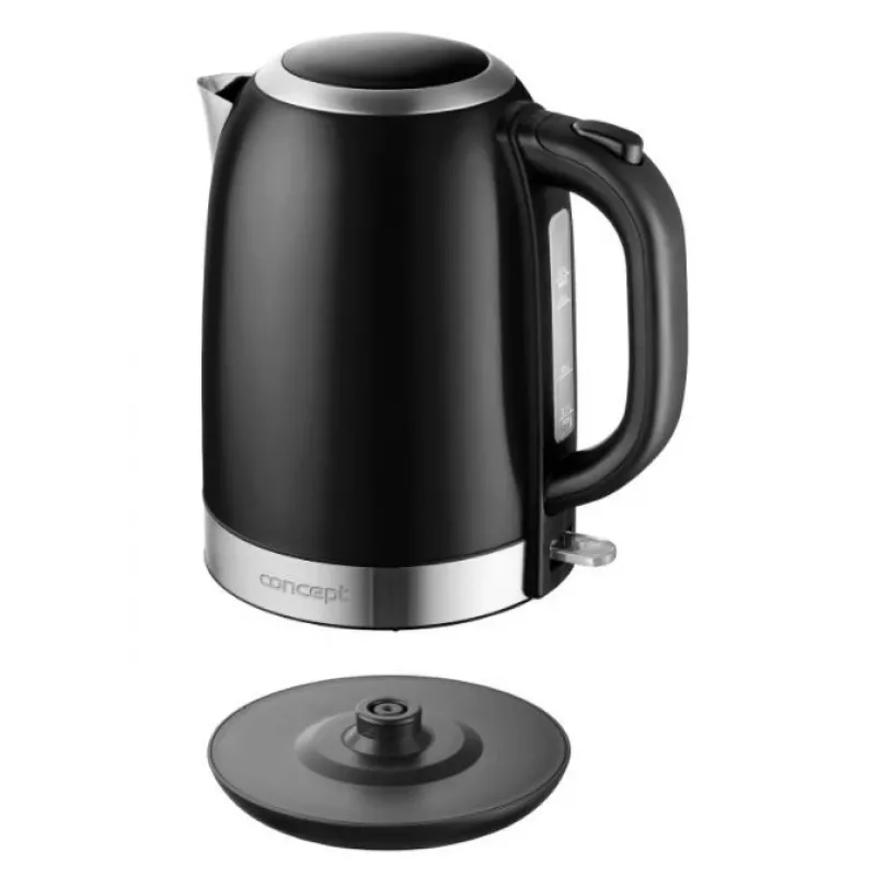 Elektriskā tējkanna Concept Solution RK3245 — 1,7 l, 2200 W, nerūsējošais tērauds, melna