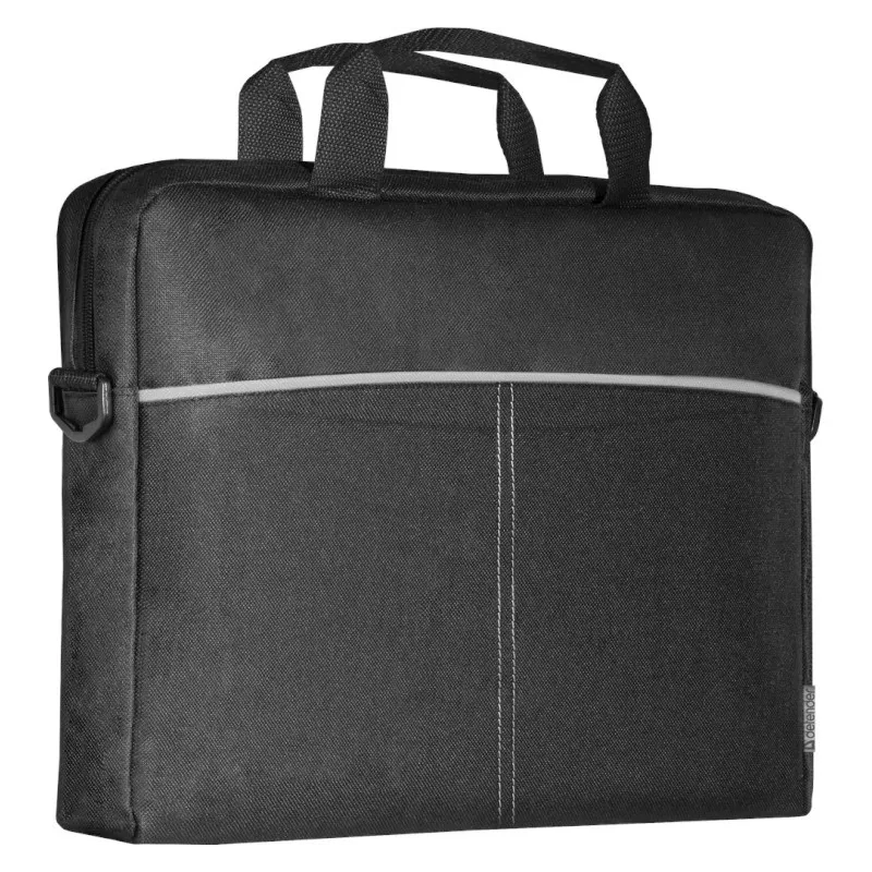 Klēpjdatora soma DEFENDER Lite 39,6 cm (15,6 collas) Melna/Pelēka, poliesteris, rāvējslēdzējs, rokturis, noņemama plecu siksna