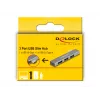 DeLOCK 3 portu plāns USB centrmezgls USB Type-C 10 Gbps 2 x USB 2.0
