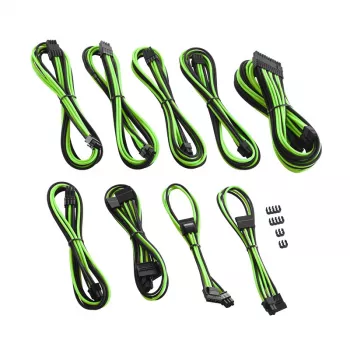CableMod C-Series PRO ModMesh kabeļu komplekts Corsair AXi/HXi/RM (dzeltenā etiķete) - melns/gaiši zaļš