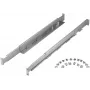 Plaukta sliežu komplekts PowerWalker 10120531 — sudraba krāsa, platums 550 mm, augstums 140 mm, dziļums 70 mm, atbalsta plaukta dziļumu 78–120 cm, svars 3,1 kg