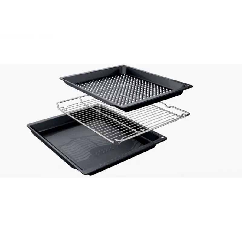 Iebūvējamā elektriskā cepeškrāsns Bosch HBG537FB4 ar 71 L ietilpību, 4D karsto gaisu, EcoClean, grilu, termozondi