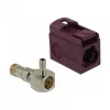 Koaksiālais savienotājs DELOCK 89716 — FAKRA D vīrišķais, 90° leņķī, 13,8×21,5×9,5 mm