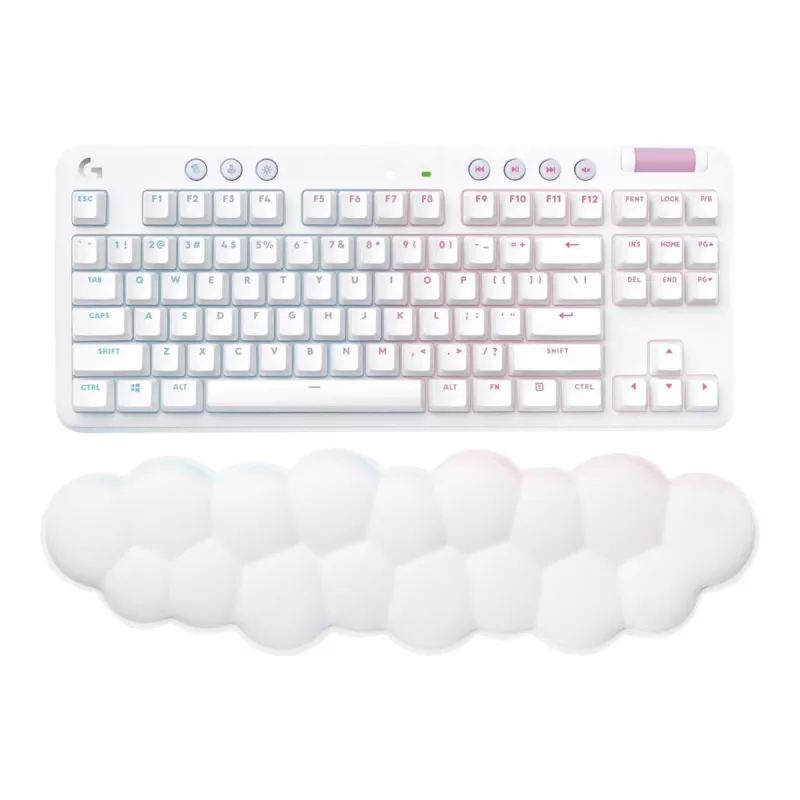 Logitech G715 bezvadu spēļu tastatūra - pelēkbalta - Francijas - Centrālā (920-010459)