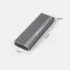 Qoltec korpuss M.2 SATA (NGFF) SSD diskam, USB-C