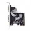 Iekšējais seriālais adapteris GEMBIRD SPC-22 PCIe RS-232 Low-profile, WCH382, 16000 Kbit/s, 67×120×20 mm, melns