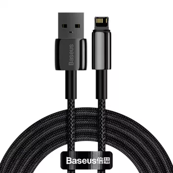 Baseus CALWJ-A01 Lightning kabelis 2m Melns 2.4A