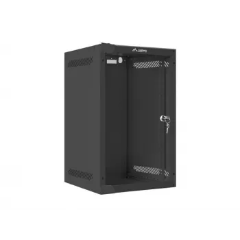 Sienas stiprinājuma statīvs LANBERG WF10-2309-10B 9U, 469×280×310 mm, 10 collu dziļums, melns, IP20