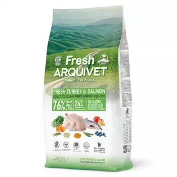 ARQUIVET Fresh Puppy Turkey and Salmon - pusmitrs suņu barības produkts - 10kg