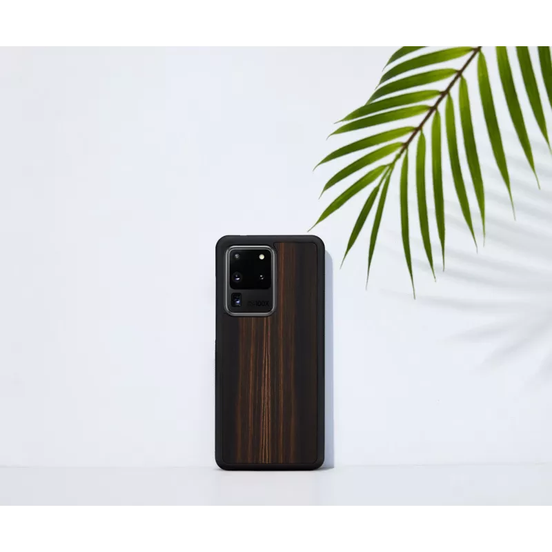 Telefona maciņš man and wood Galaxy S20 Ultra melnkoka melns — aizsargājošs viedtālruņa pārvalks