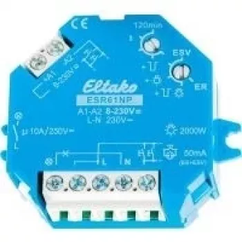 Eltako Virsmas/iegremdējams impulsu slēdzis ESR61NP, 1 parasti atvērts kontakts 10 A ESR61NP 8 - 230 V/UC vai 230 V 1 parasti atvērts kontakts 10 A 250 V/AC (Gl (61100001)