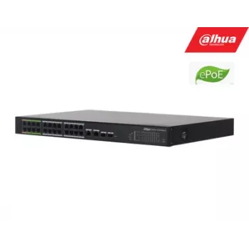 Dahua Technology ePoE DH-LR2226-24ET-360-V2 tīkla komutators Pārvaldāms L2 Gigabit Ethernet (10/100/1000) Barošana caur Ethernet (PoE) Melns