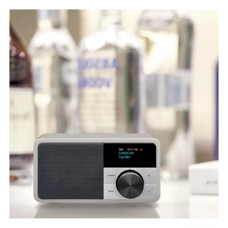 Galda radio Sangean DDR-7 Glacier Silver ar digitālo uztvērēju un Bluetooth