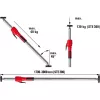 Drywall support Bessey STE300 with adjustable height and tripod base, Melns/red/silver finish