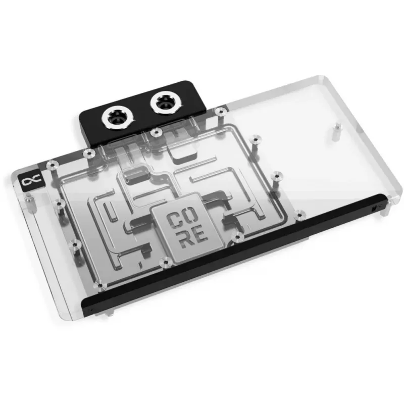 Grafikas kartes aizmugures plāksne Alphacool Core RX 9070 XT Aorus Elite — caurspīdīgs hroma apdare