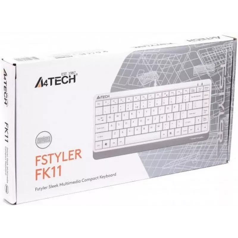 Tastatūra A4Tech FSTYLER FK11 Balta A4TKLA47119 (A4TKLA47119)