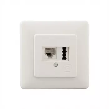 RJ-45 kontaktligzda Rutenbeck 13311201 Balta