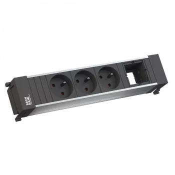 Strāvas sadalītājs Bachmann 916.0621 — 4 ligzdu bloks ar 3 UTE un 1 pielāgojamu moduli