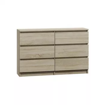 Kumode Top e Shop M6 120 SON 2x3, ozols, 6 atvilktnes, 1200×300×770 mm