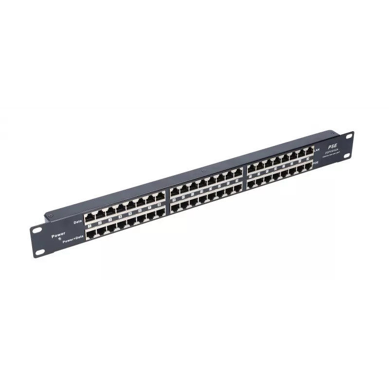 Extralink PoE inžektors 24 portu 24x 100 Mb/s RJ45, statīva montāža