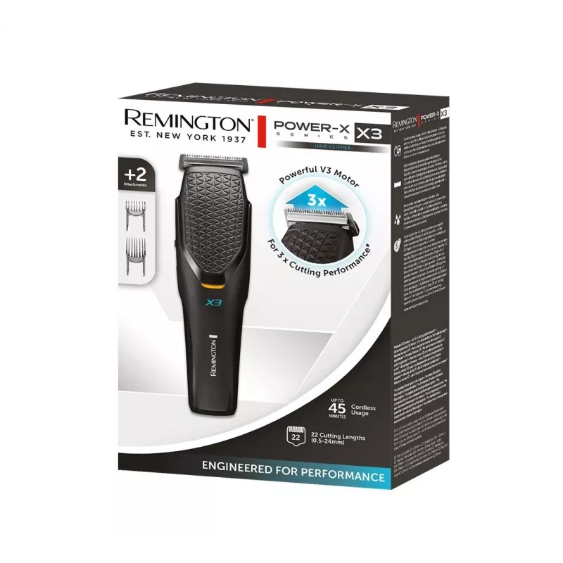 Remington Power-X HC3000 matu griešanas mašīnīte, melna