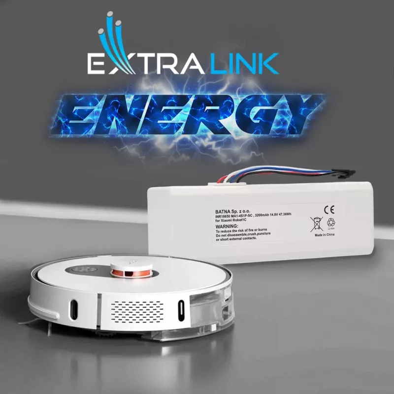 Akumulators Xiaomi Robot 1C P1904-4S1P-MM, 3200mAh, 47.36Wh, STYTJ01ZHM Mijia 1C P1904-4S1P-MM (Dreame MC1808)