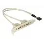 Slotbracket 1x iekšējais USB 5pin uz 2x USB2.0 ārējais DeLOCK 71000