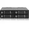 ICY DOCK - ToughArmor MB720MK-B V3 - 4x PCIe 4.0 M.2 NVMe uz 4x OCuLink 1x 5,25 collu nodalījuma mobilajā statīvā, metāla, melns, ar atslēgas slēdzeni (saderīgs ar trim režīmiem)