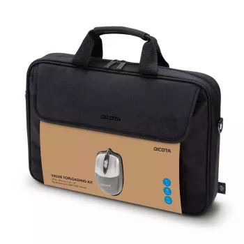 Toploader bag DICOTA D30805-RPET 40.6 cm 16 inch Melns