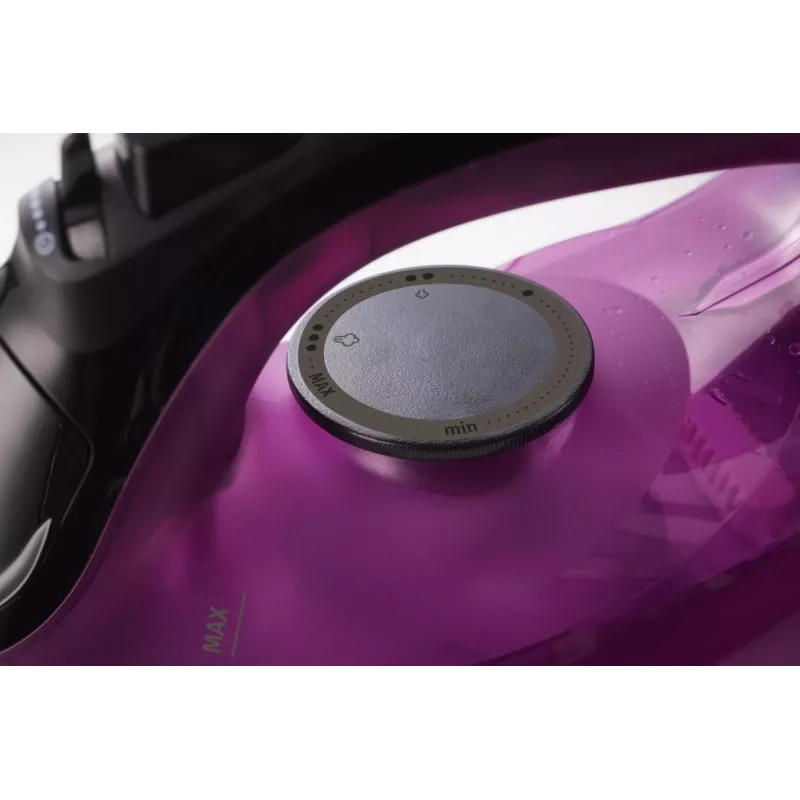 Gorenje SIK2400BKV tvaika gludeklis, 2400 W, ūdens tvertnes tilpums 450 ml, nepārtraukts tvaiks 40 g/min, automātiska izslēgšanās, violets/melns