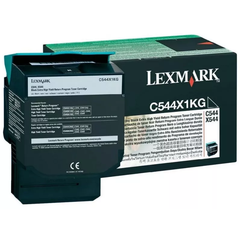 Lexmark C544X1KG - Melna tinte - priekš C544dn, C544dtn, C544dw, C544n, X544dn, X544dn RCS, X544dtn, X544dw, X544n