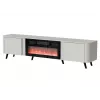 TV skapītis Cama Meble Volare 200 x 39 x 49 cm kašmira krāsā ar elektrisko kamīnu