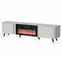 TV skapītis Cama Meble Volare 200 x 39 x 49 cm kašmira krāsā ar elektrisko kamīnu