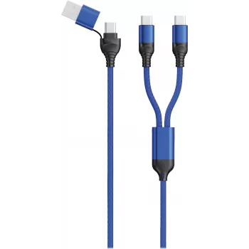 USB kabelis 2GO 797366 1.2m USB A/USB C 2 x USB C melns zils
