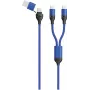 USB kabelis 2GO 797366 1.2m USB A/USB C 2 x USB C melns zils