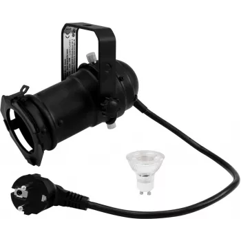 LED PAR gaisma EUROLITE 20000559 — 1 x 7 W LED, kompakts skatuves/ballīšu PAR prožektors