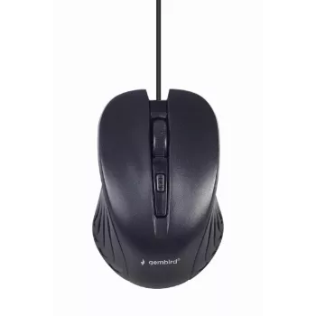 Vadu pilna izmēra tastatūra Gembird KBS-UM-04 USB QWERTY US English ar peli, melna, 1,5 m kabelis